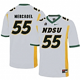 North Dakota State Bison 55 Aaron Mercadel White College Football Jersey Dzhi,baseball caps,new era cap wholesale,wholesale hats